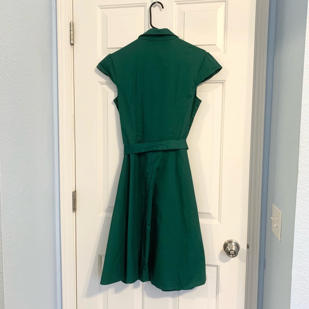 Green Midi Dress with Bow Detail - Picture 4 of 5